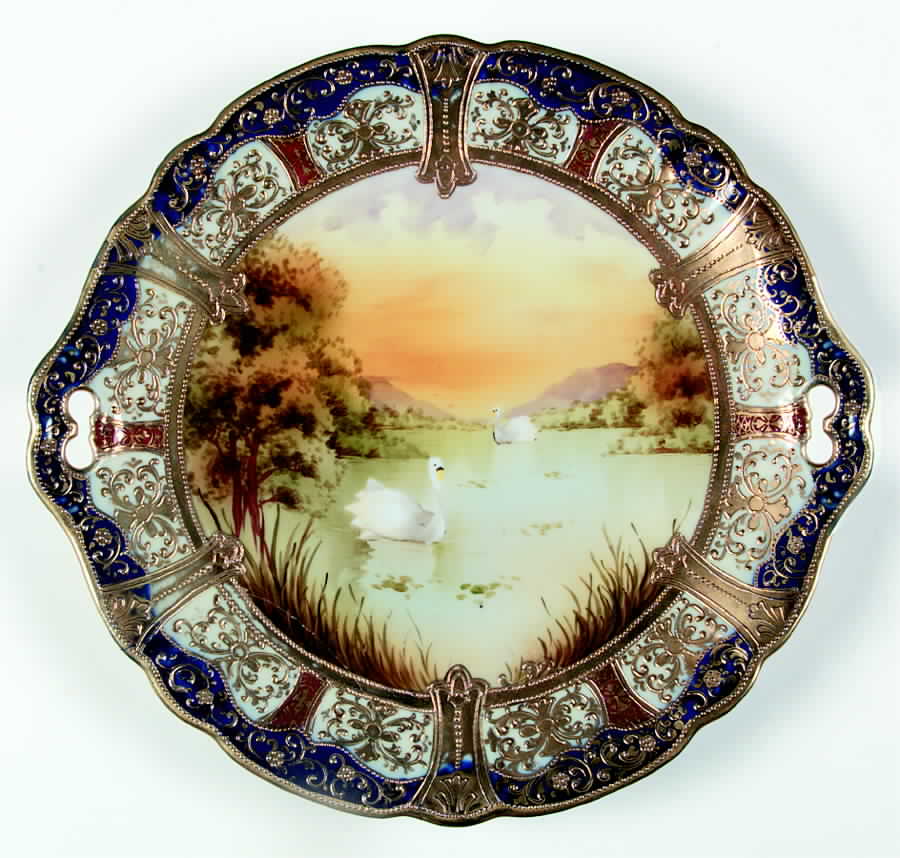 NIP86 Handled Cake Plate by Nippon-1