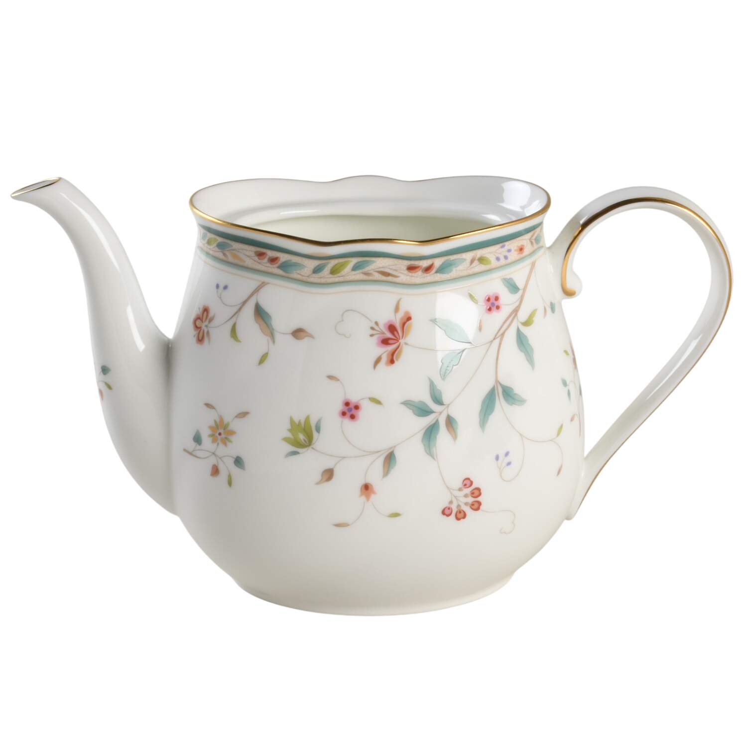 Hana Sarasa Teapot No Lid by Noritake-1
