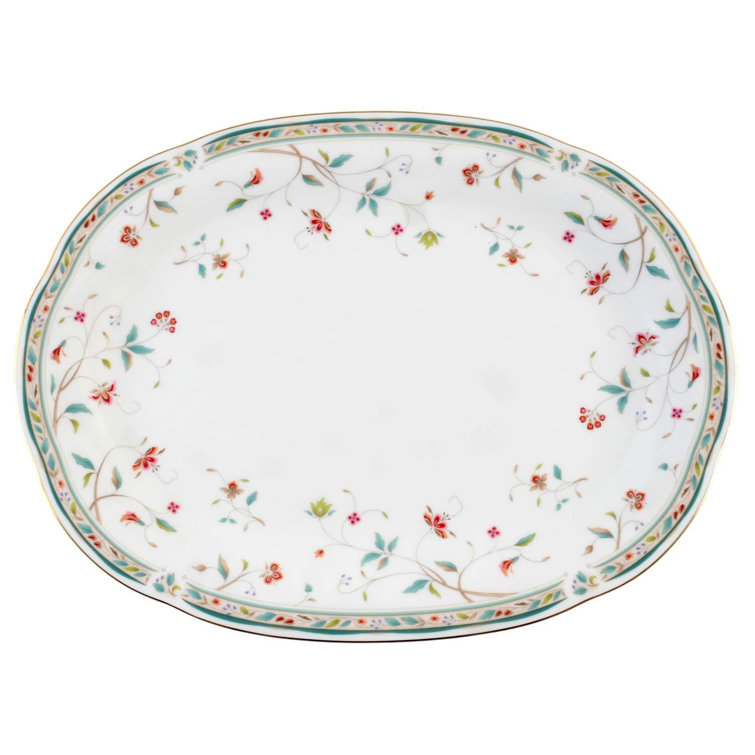 Hana Sarasa 14" Oval Serving Platter by Noritake-1