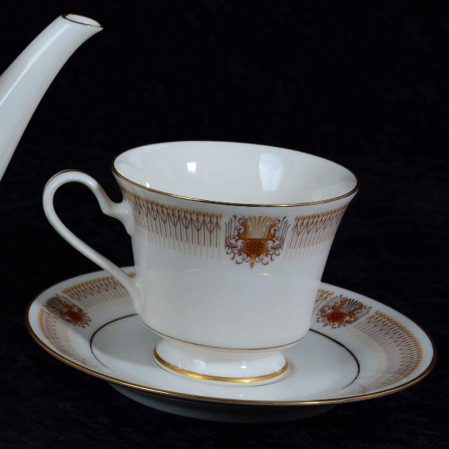 3-808 Footed Cup & Saucer Set by Noritake-1