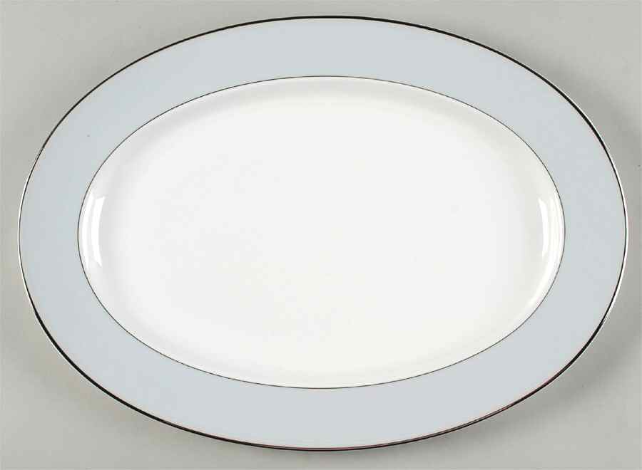 Blue Ocean Pearl 14" Oval Serving Platter by Nikko-1