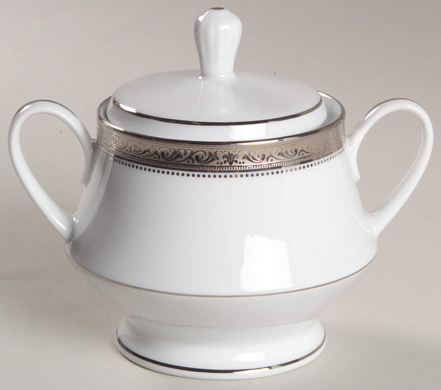Signature Platinum Sugar Bowl & Lid by Noritake-1