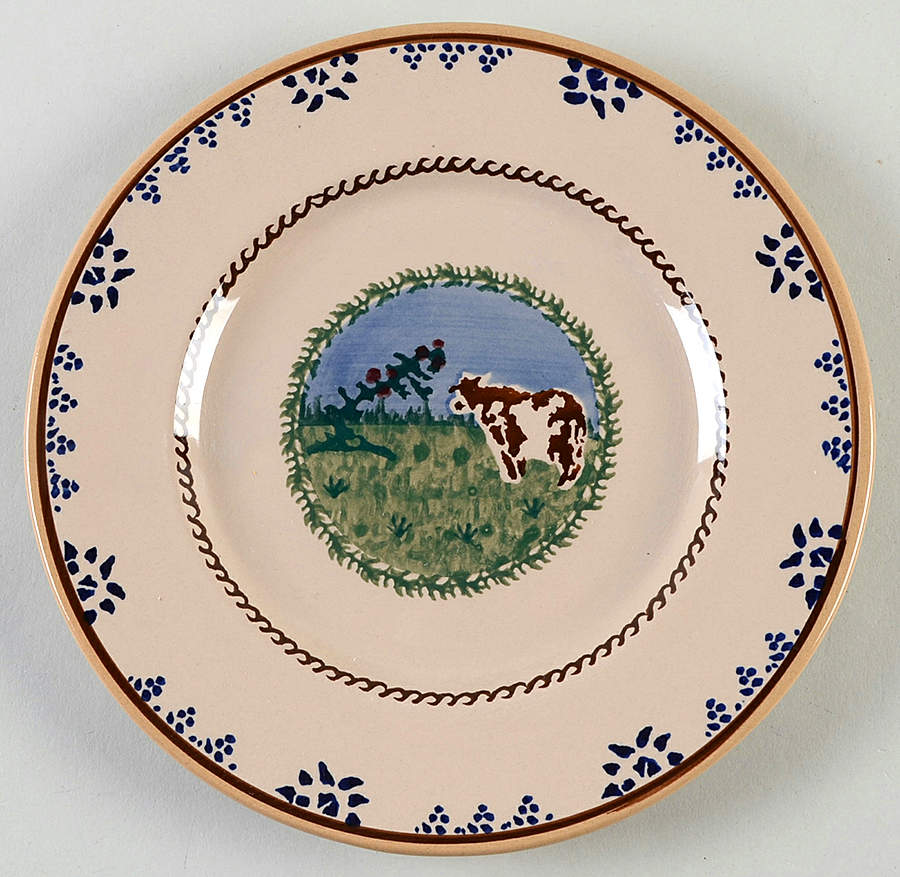 Landscape Cow Luncheon Plate by Nicholas Mosse-1