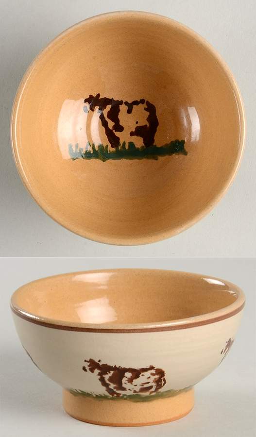 Landscape Cow Large Footed Fruit Bowl by Nicholas Mosse-1