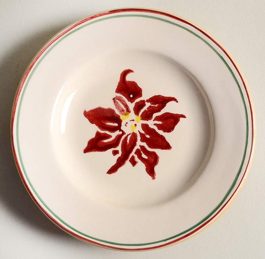 Poinsettia Miniature Plate by Nicholas Mosse-1