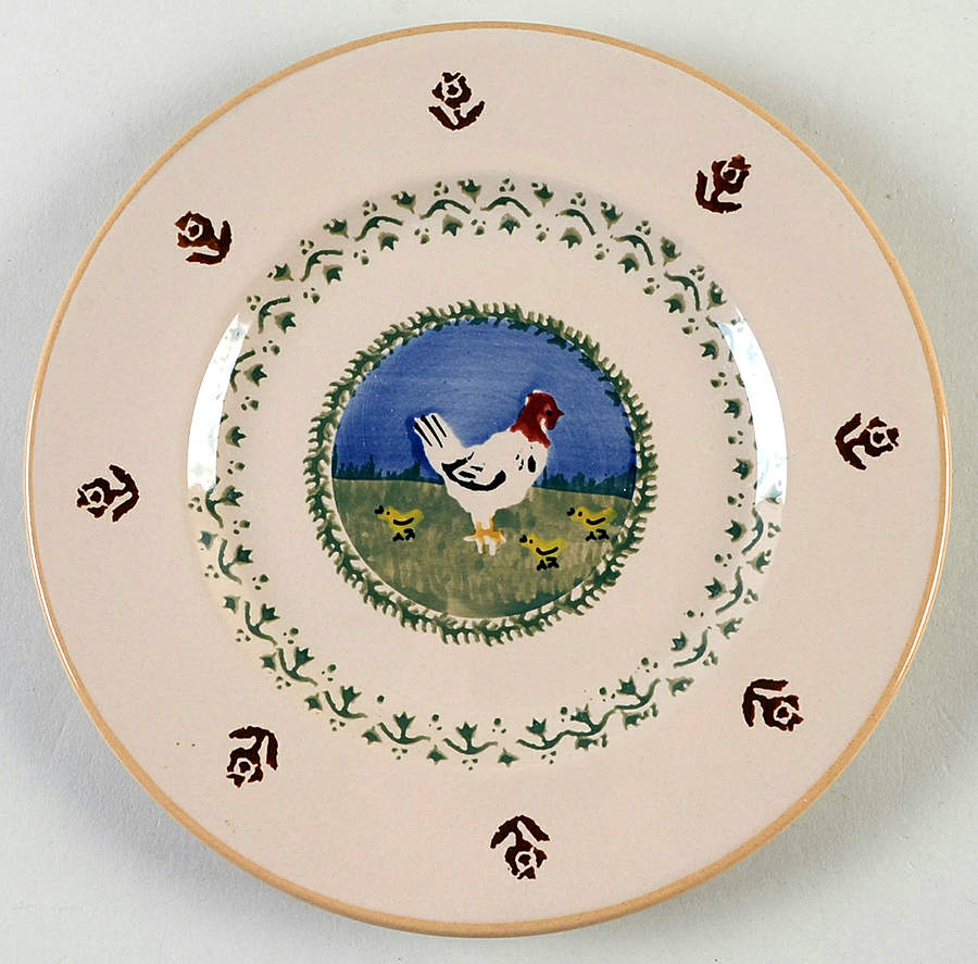 Landscape Hen Luncheon Plate by Nicholas Mosse-1