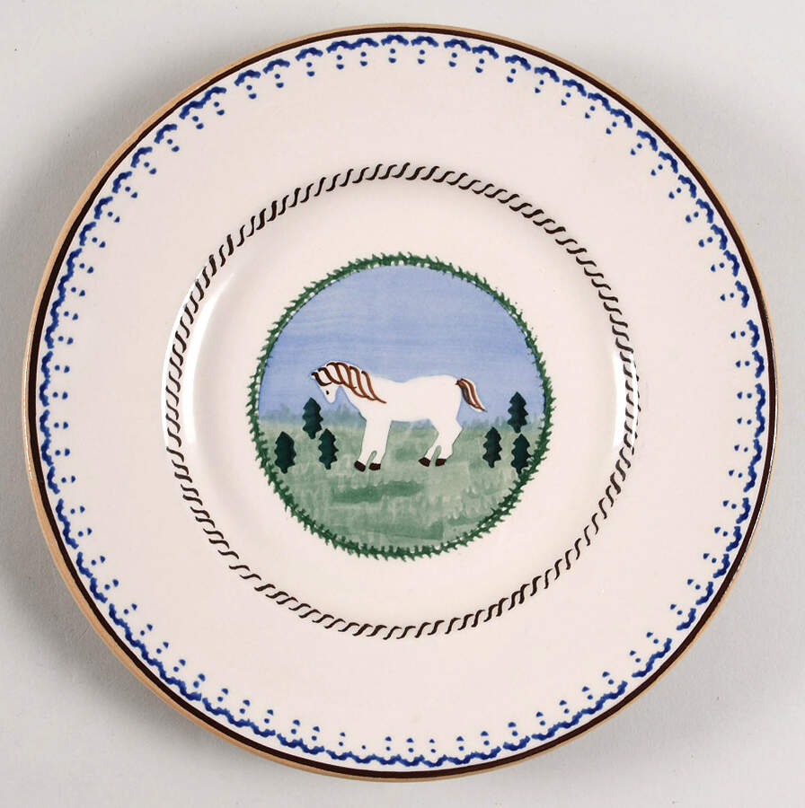 Landscape Horse Salad Plate by Nicholas Mosse-1