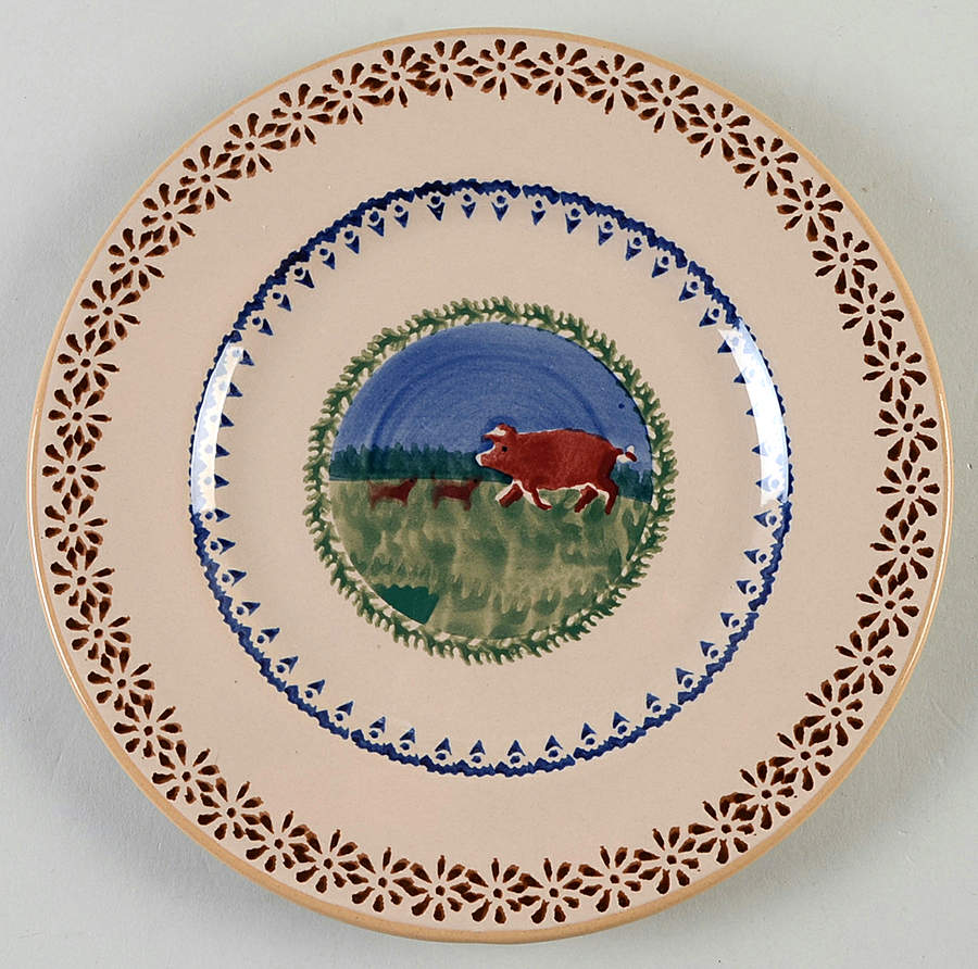 Landscape Pig Bread & Butter Plate by Nicholas Mosse-1