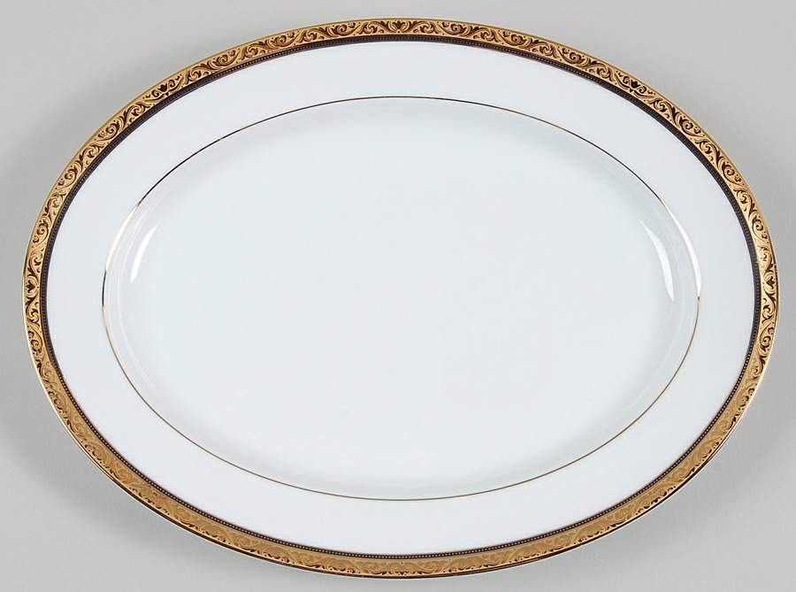 Regent Gold 13" Oval Serving Platter by Noritake-1