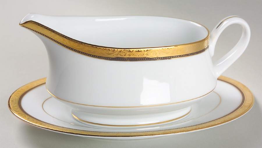 Regent Gold Gravy Boat & Underplate by Noritake-1
