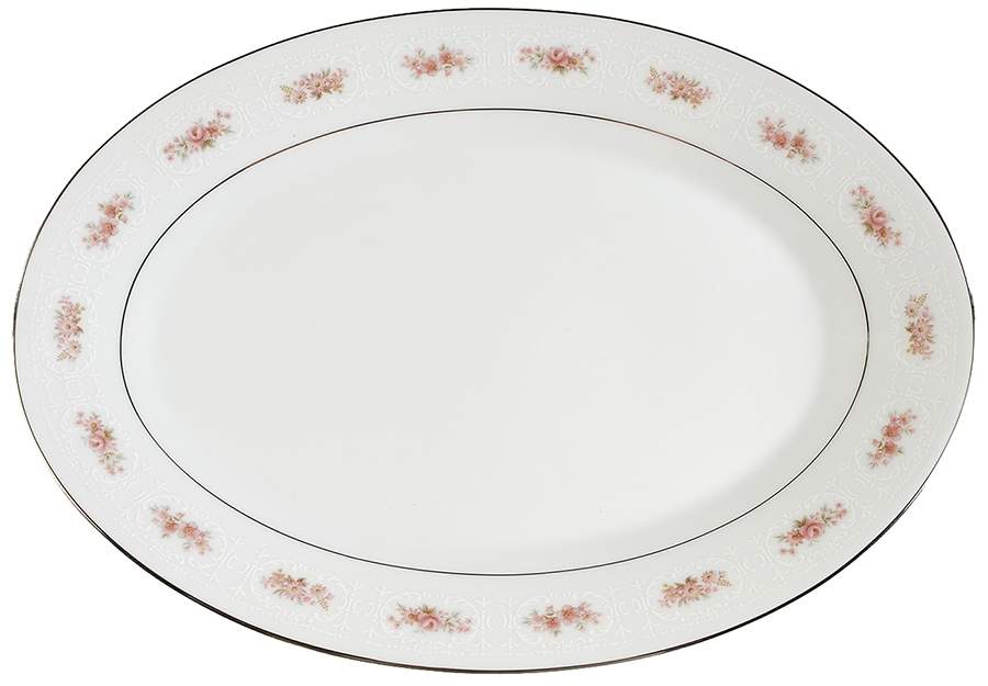 Petula 14" Oval Serving Platter by Noritake-1