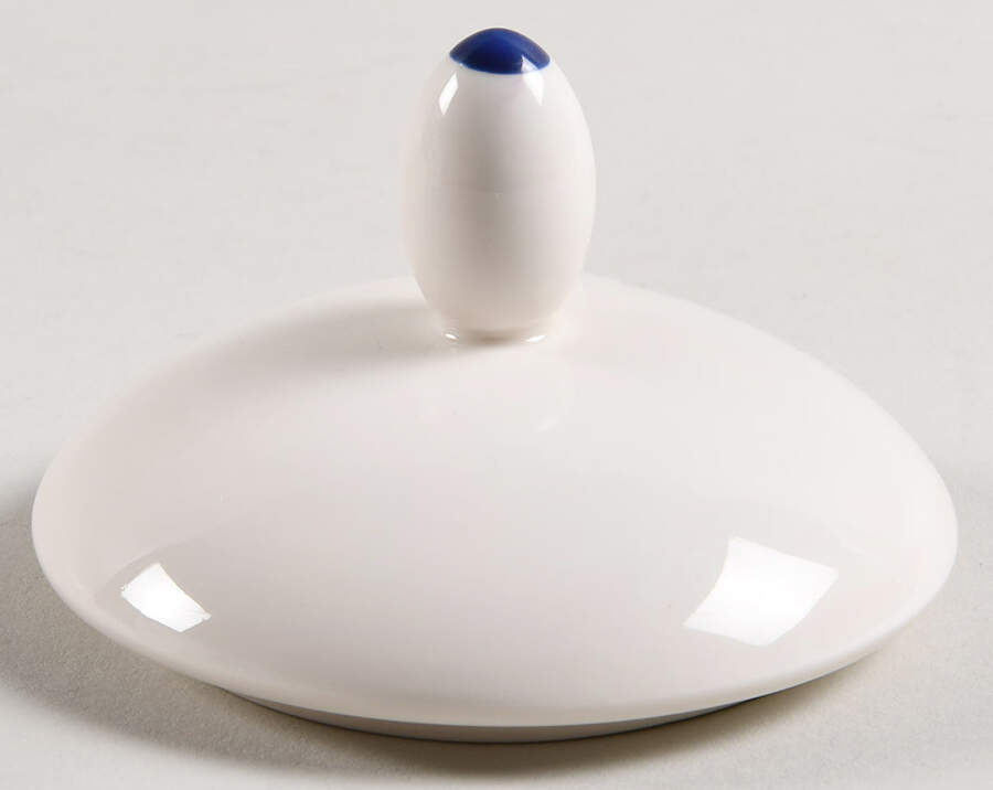Java Blue Swirl Lid for Sugar Bowl by Noritake-1
