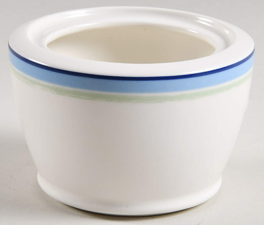 Java Blue Swirl Sugar Bowl No Lid by Noritake-1