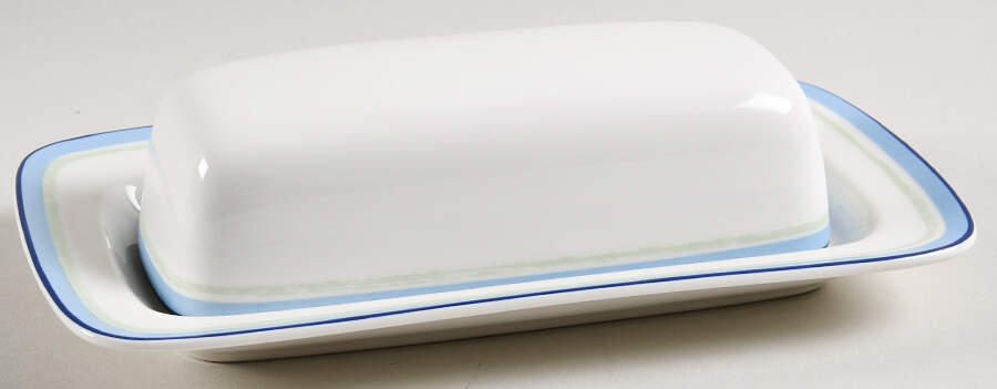 Java Blue Swirl 1/4 Lb Covered Butter by Noritake-1