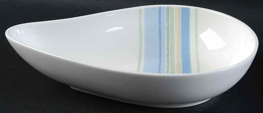 Java Blue Swirl Medium Teardrop Dish by Noritake-1
