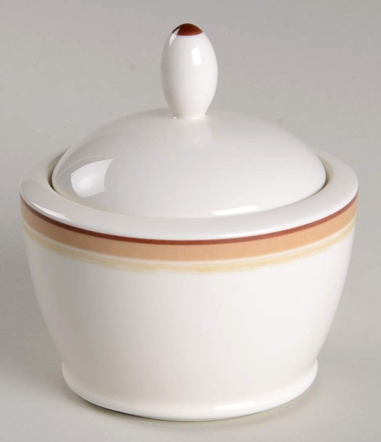 Mocha Java Swirl Sugar Bowl & Lid by Noritake-1