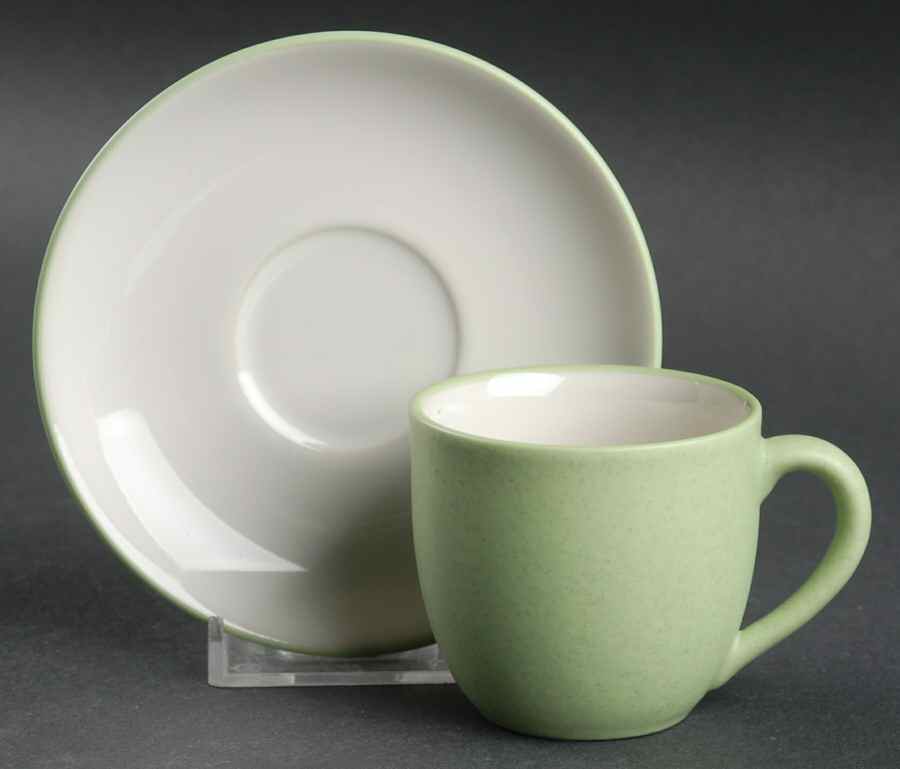 Colorwave Mint Flat Demitasse Cup & Saucer Set by Noritake-1