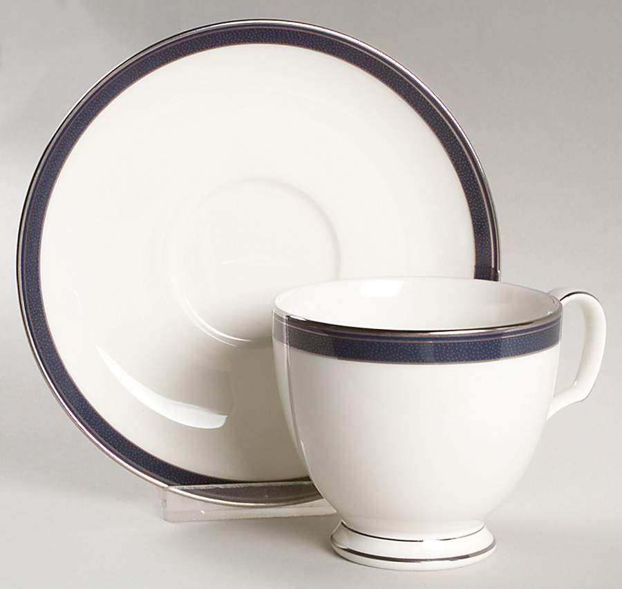 Stardust Platinum Footed Cup & Saucer Set by Noritake-1