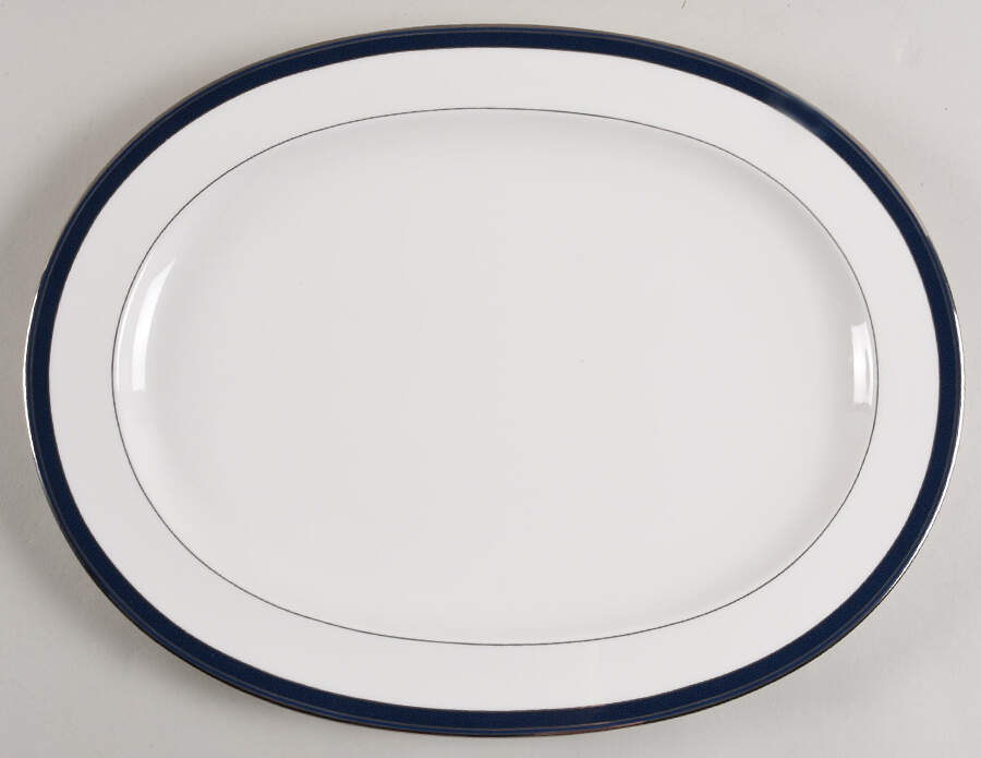 Stardust Platinum 14" Oval Serving Platter by Noritake-1