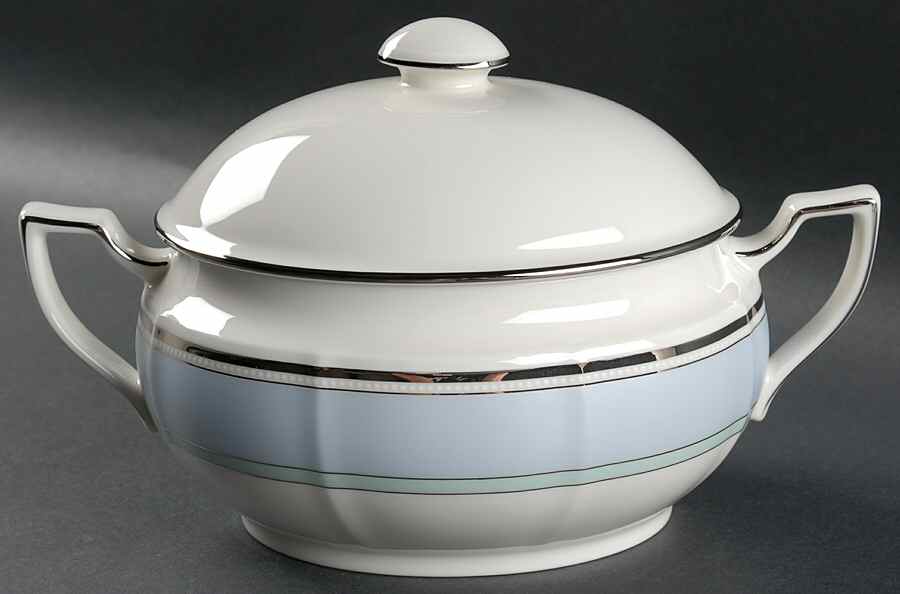 Centura Blue Oval Covered Vegetable by Noritake-1