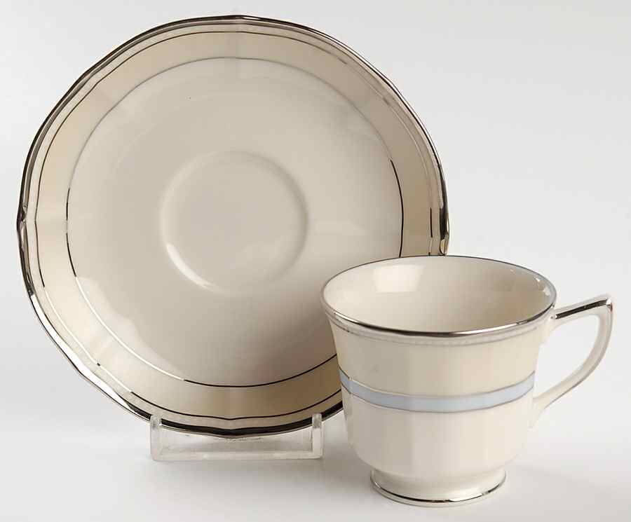 Centura Cream Footed Demitasse Cup & Saucer Set by Noritake-1