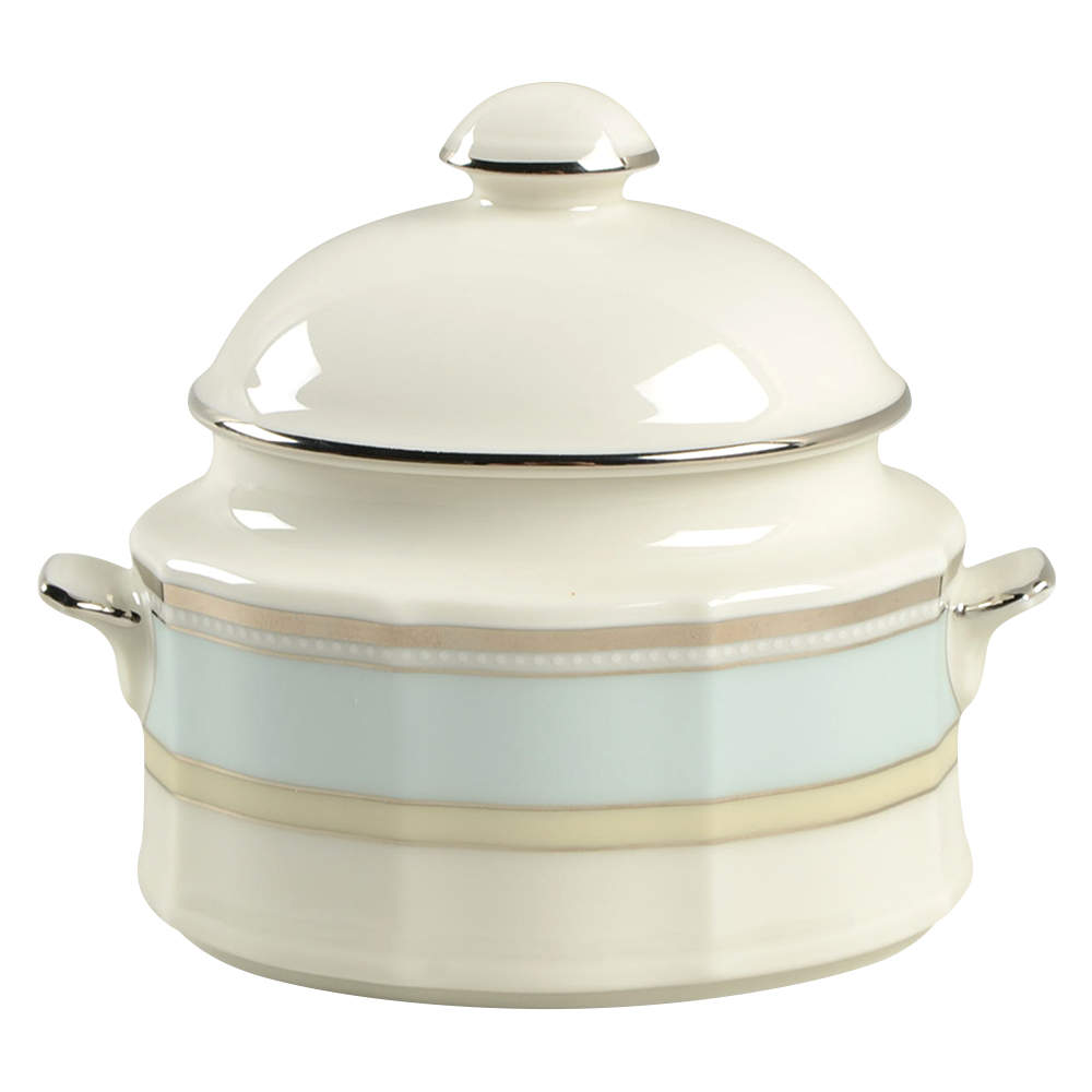 Centura Green Sugar Bowl & Lid by Noritake-1