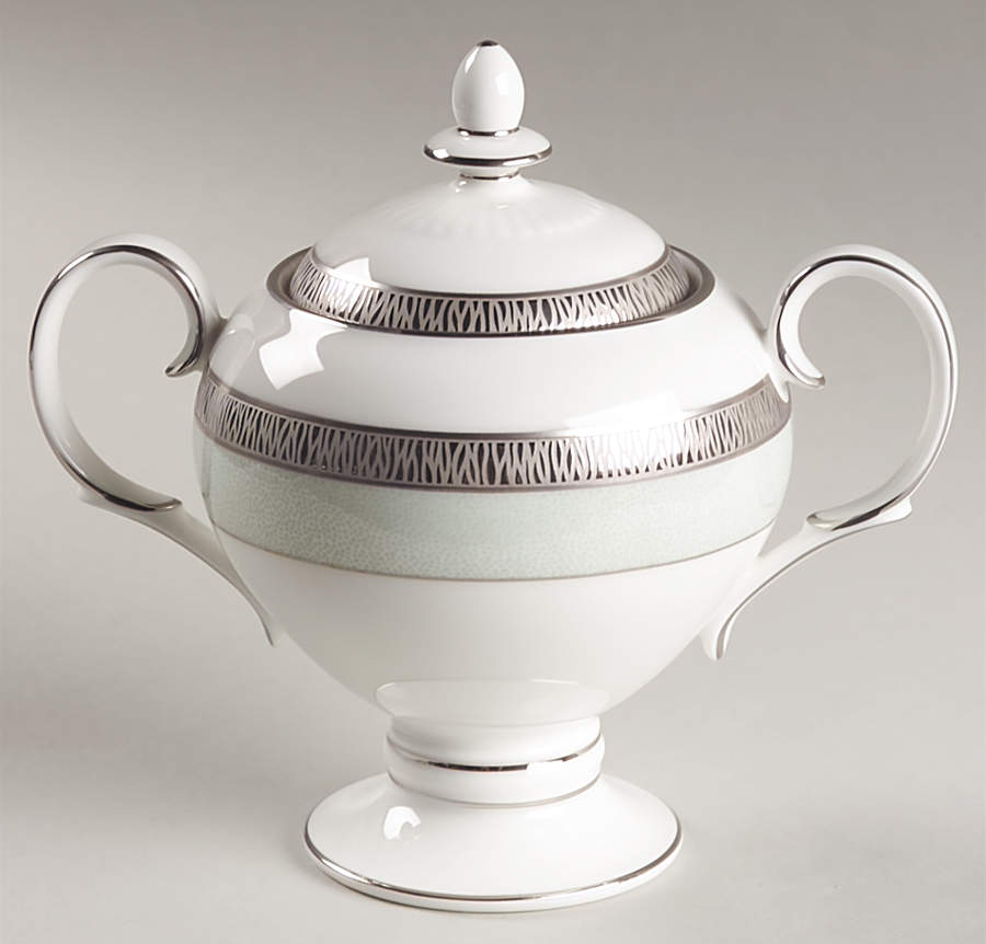 Fascination Green Sugar Bowl & Lid by Noritake-1
