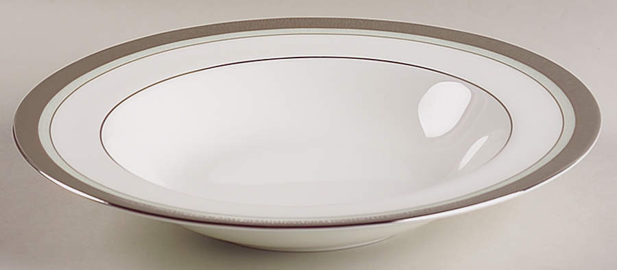 Fascination Green Rim Soup Bowl by Noritake-1