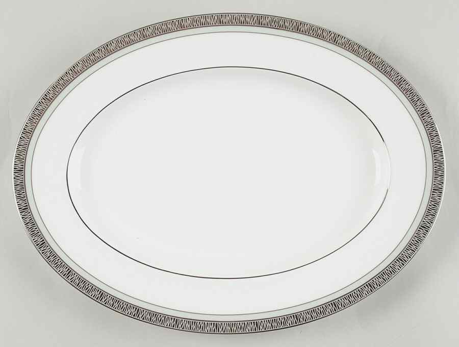 Fascination Green 12" Oval Serving Platter by Noritake-1