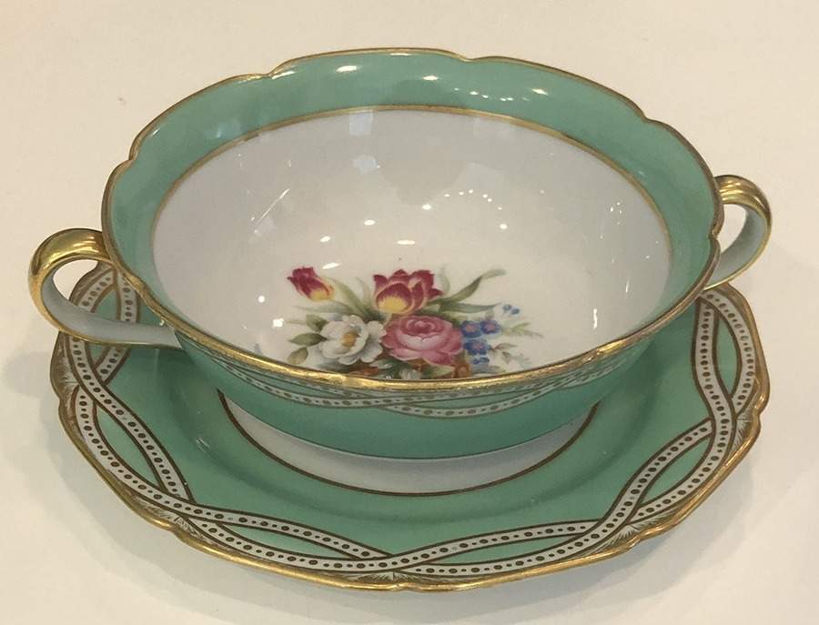 N2721 Footed Cream Soup Bowl & Saucer Set by Noritake-1