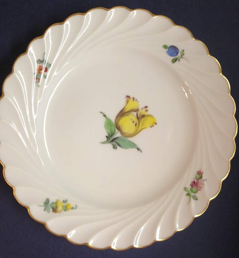 1632 (Gold Trim) Bread & Butter Plate by Nymphenburg-1