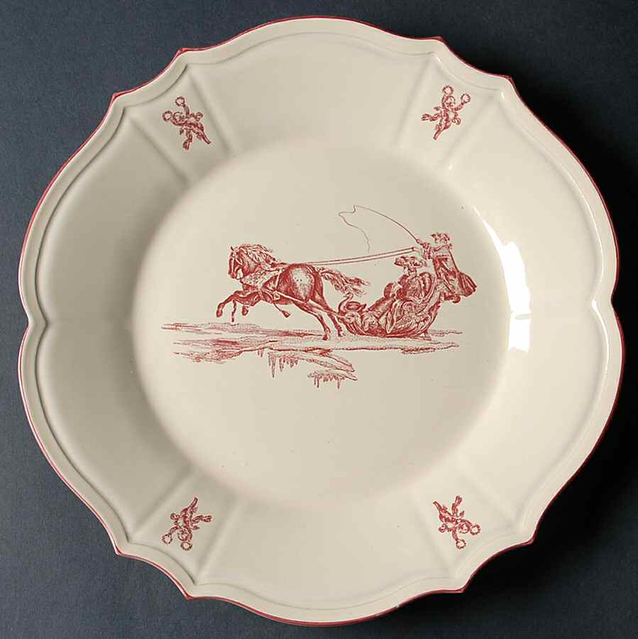Delices des Quatre Saisons Dinner Plate by Niderviller (France)-1