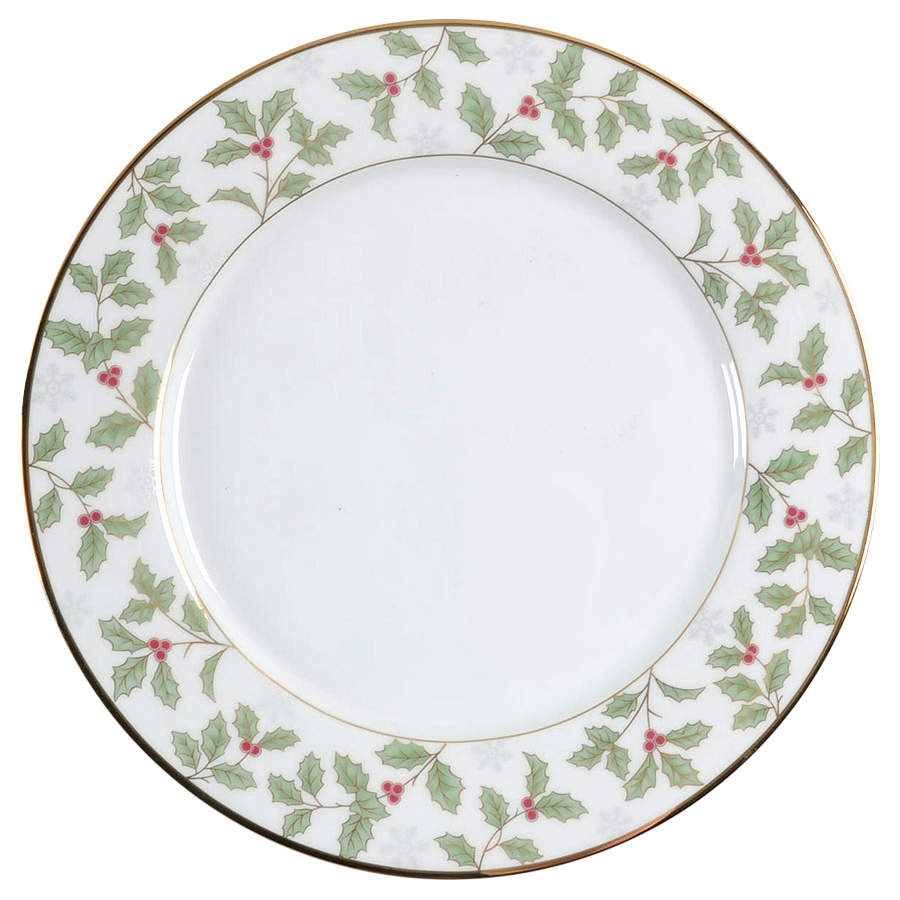 Holly and Berry Gold Dinner Plate by Noritake-1
