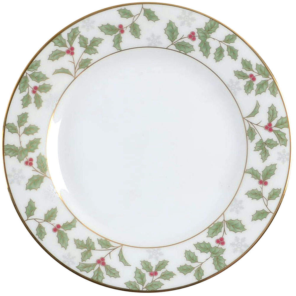 Holly and Berry Gold Bread & Butter Plate by Noritake-1