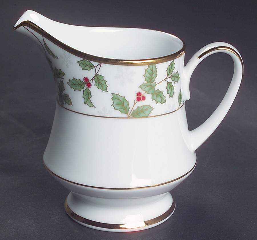 Holly and Berry Gold Creamer by Noritake-1