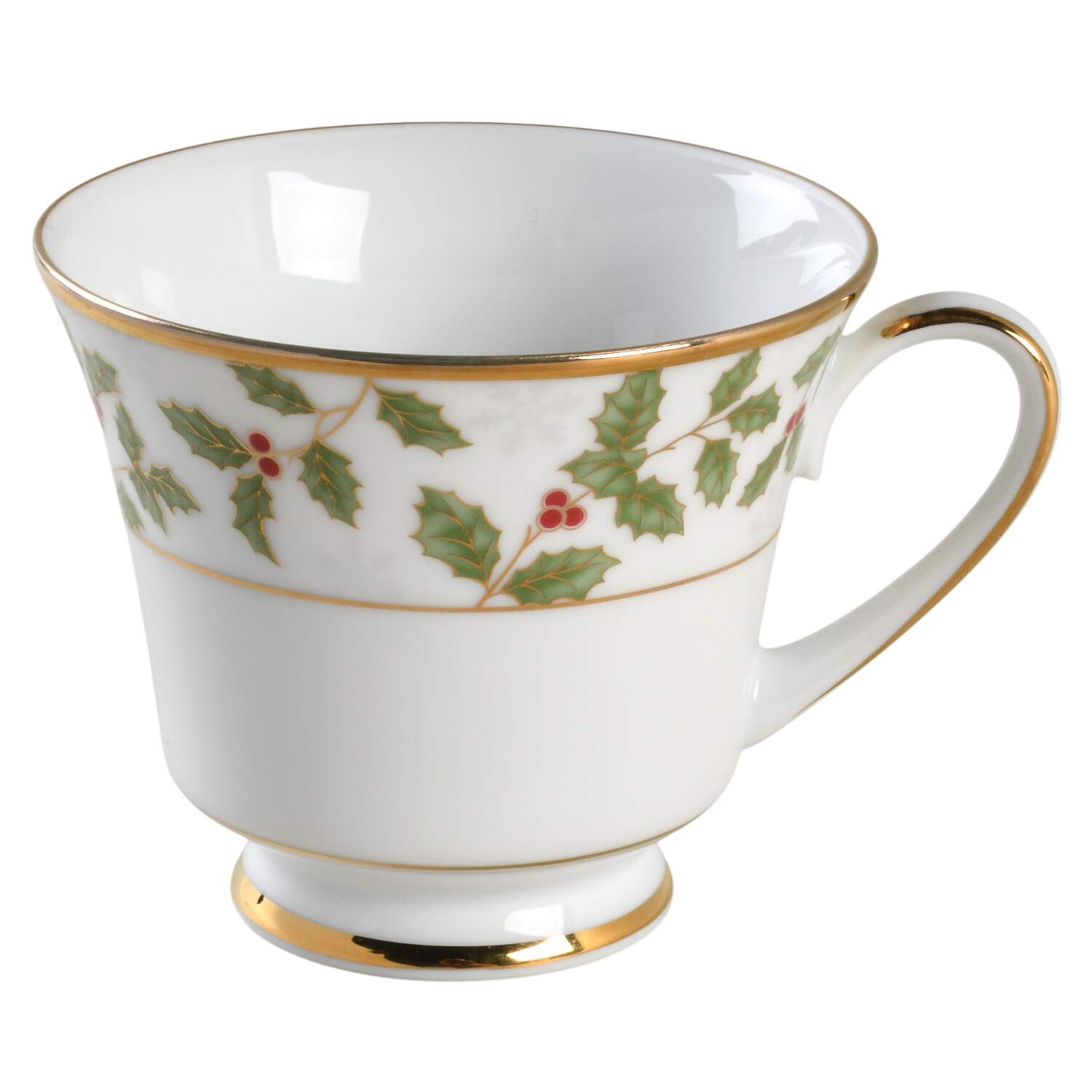 Holly and Berry Gold Footed Cup by Noritake-1