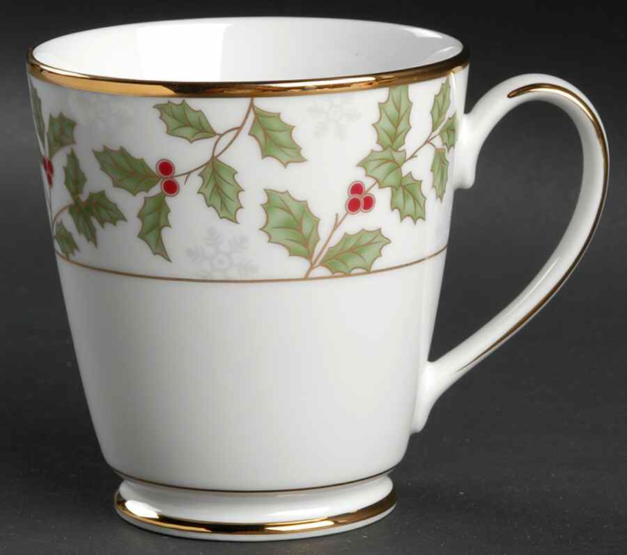 Holly and Berry Gold Accent Mug by Noritake-1