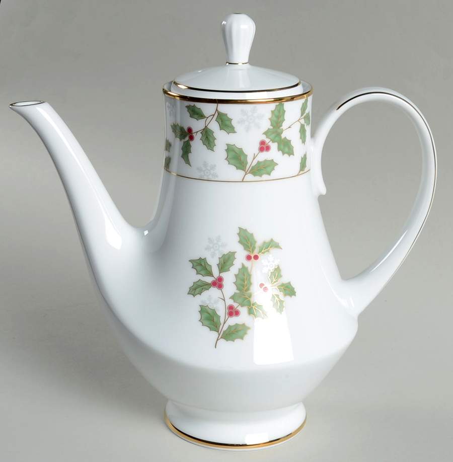 Holly and Berry Gold Coffee Pot & Lid by Noritake-1
