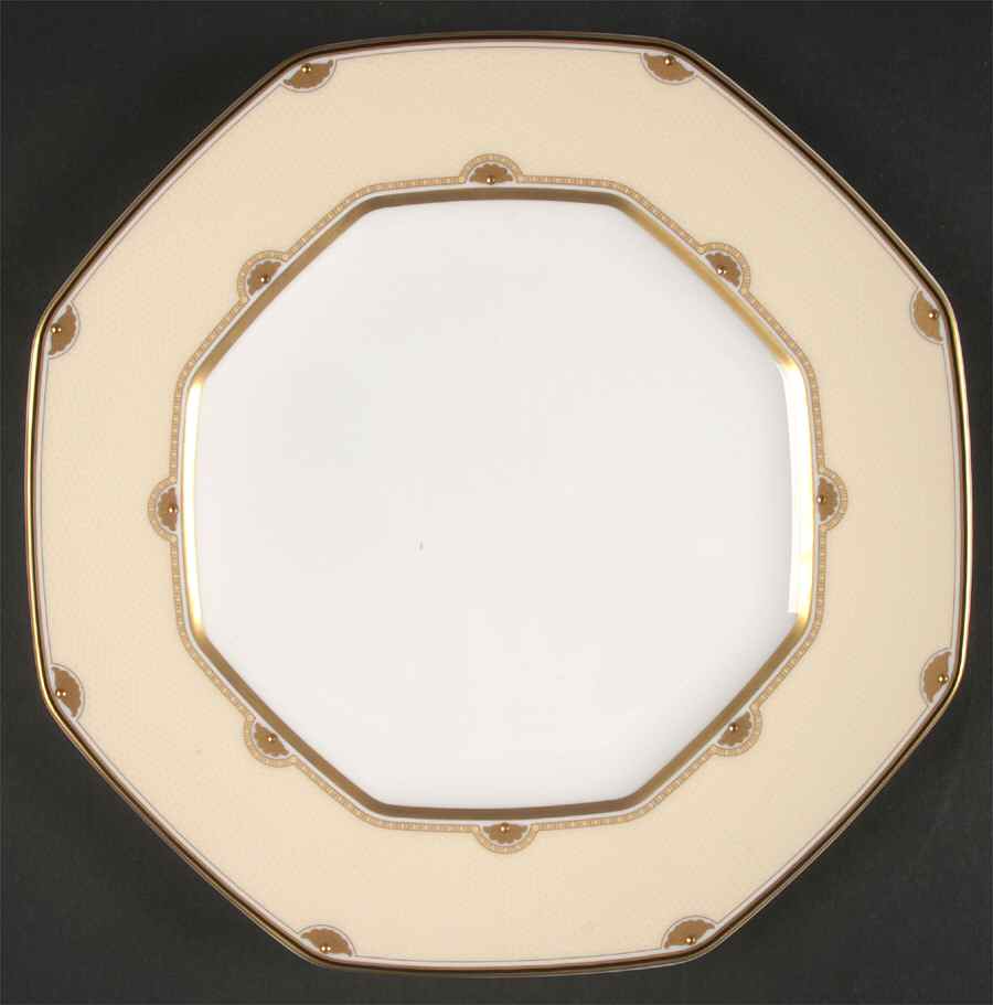 Gold Crest Octagonal Salad Plate by Nikko-1