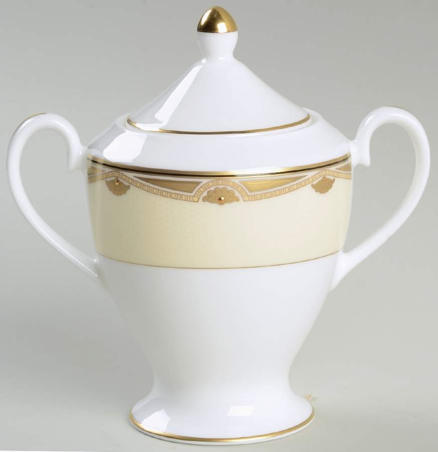 Gold Crest Sugar Bowl & Lid by Nikko-1