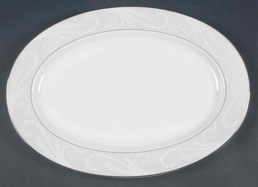 Pearl Ariel 14" Oval Serving Platter by Nikko-1