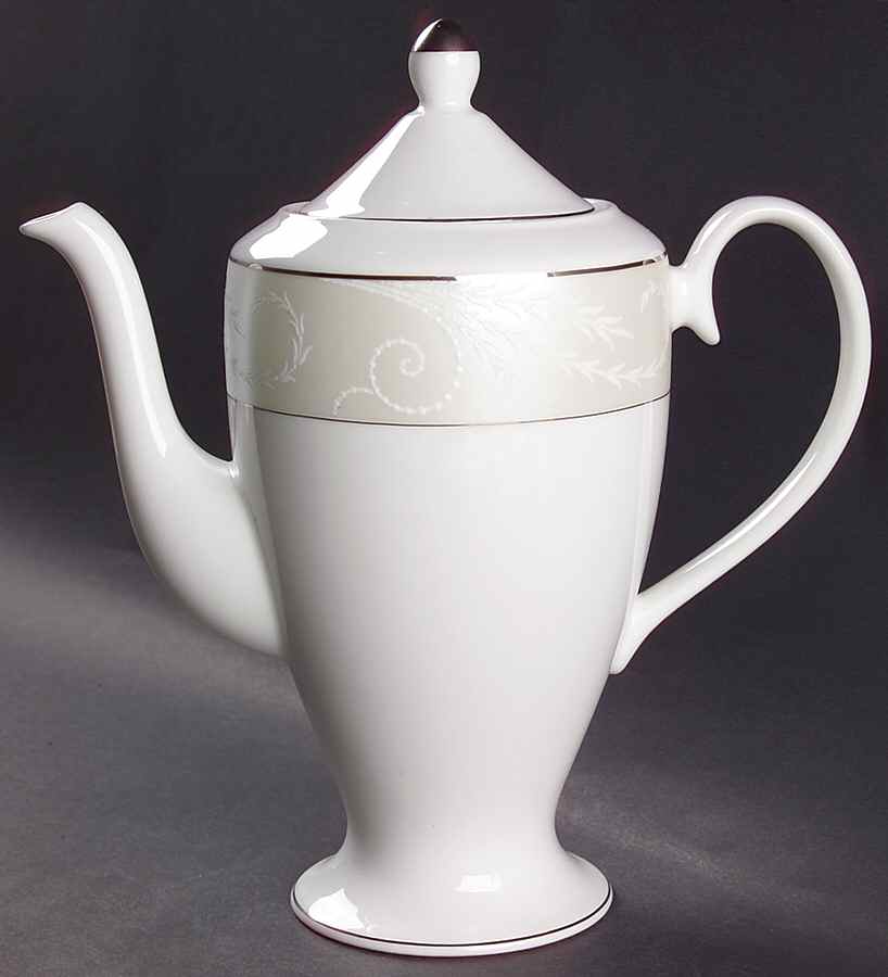 Pearl Ariel Tea/Coffee Pot & Lid by Nikko-1