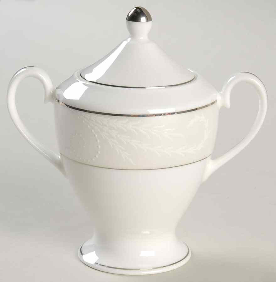 Pearl Ariel Sugar Bowl & Lid by Nikko-1