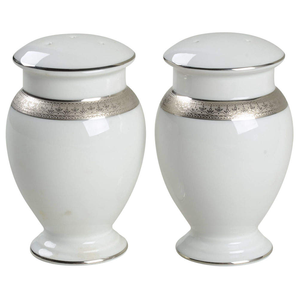 Versailles Platinum Salt & Pepper Set by Nikko-1