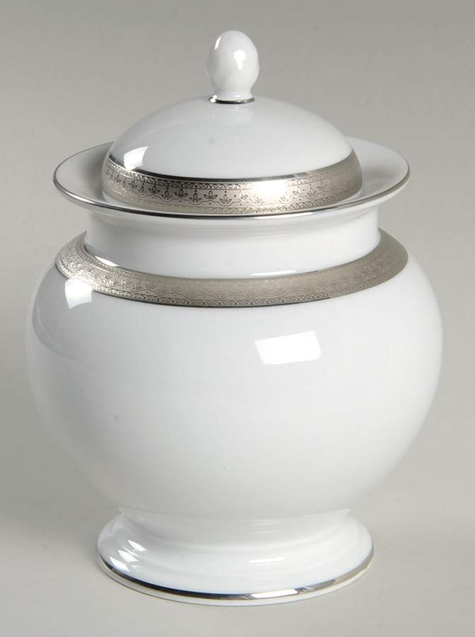 Versailles Platinum Sugar Bowl & Lid by Nikko-1