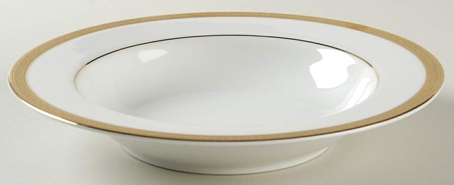Versailles Gold Large Rim Soup Bowl by Nikko-1