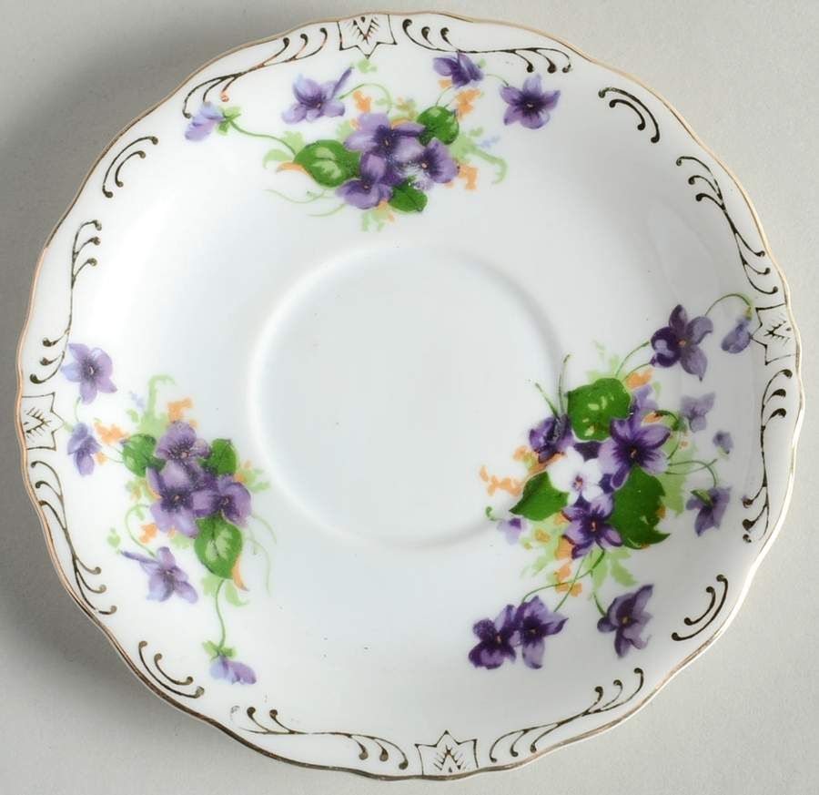 Sweet Violets Saucer by Norcrest-1