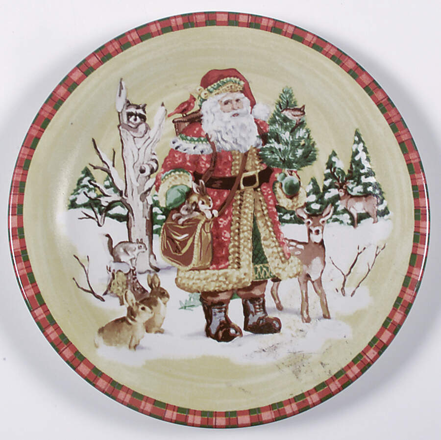 Woodland Santa Salad Plate by Noble Excellence-1