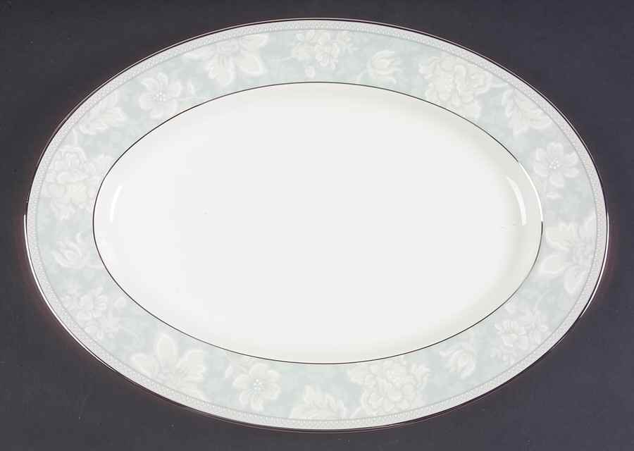 Rosella Blue 14" Oval Serving Platter by Noritake-1