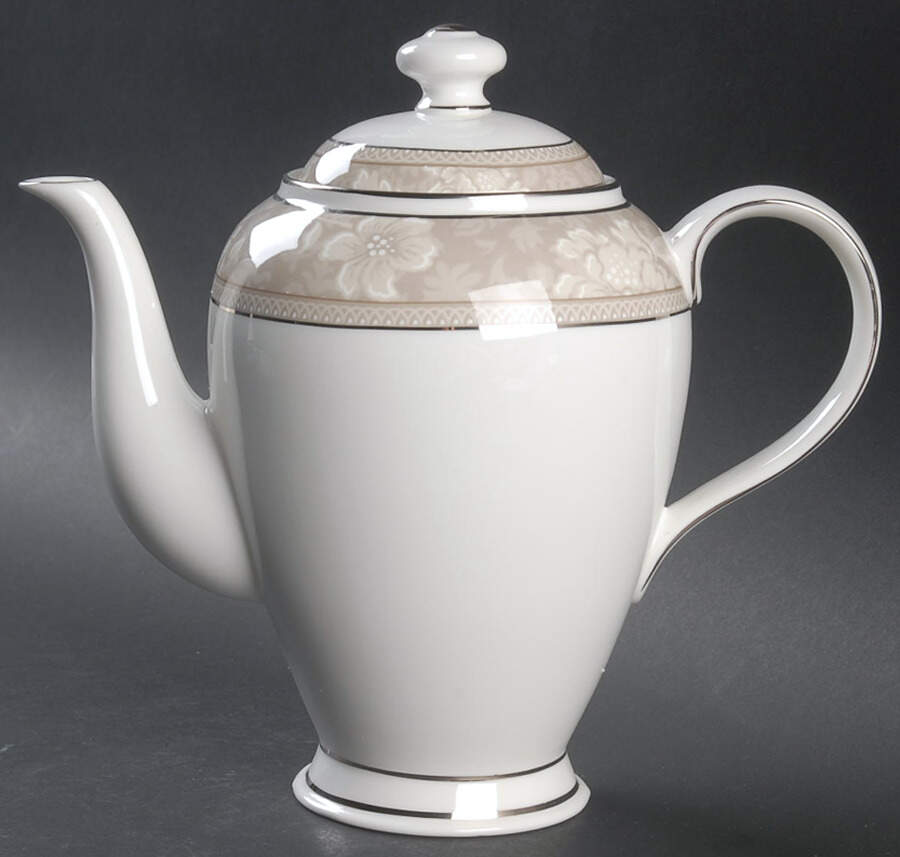 Rosella Taupe Coffee Pot & Lid by Noritake-1